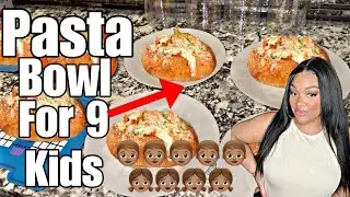 5 MIN PASTA BREAD BOWL DINNER FOR 9 KIDS
