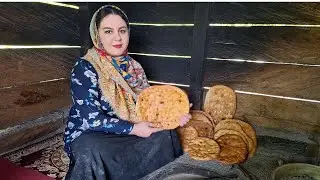 Baking local bread in a wood-fired oven