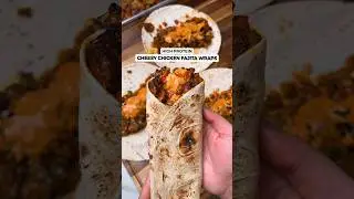 High Protein Cheesy Chicken Fajita Wraps #shorts