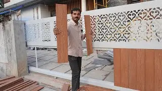 ഗേറ്റിന് ഏത് മരം എങ്ങനെ പിടിപ്പിക്കണം | Sliding Gate Wood Installation | Luxurious Gate Work Kannur