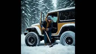 My jeep in stuck in snow#foryoupage#viralvideo
