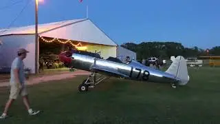 Vintage aircraft hand start and shut off. Ryan PT-22