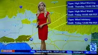 Mary Beth McDade Does the Weather on KTLA 5 News - April 11, 2018