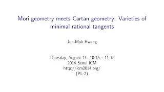ICM2014 VideoSeries PL2: Jun-Muk Hwang on Aug14Thu