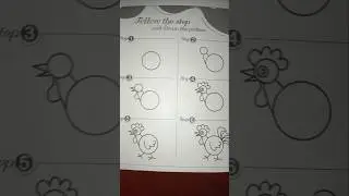 a easy way to draw a rooster 🐓🐔. #roosterdrawing #stepbystep #shorts