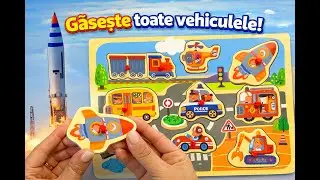 ✈️🚢 Gaseste toate vehiculele! Puzzle educativ pentru copii | Masini, tren, avion, pompieri
