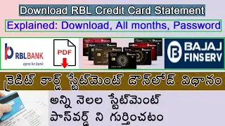 RBL Bank Credit Card Statement Download Process