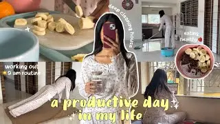 Life of a Indian girl ☀️productive 9am routine, deep cleaning house + PR haul, learning cooking🍓