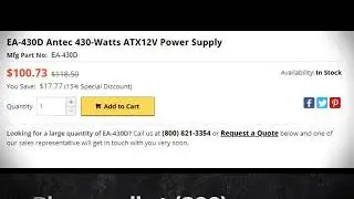 Antec EarthWatts EA-430D Green Power Supply - 80 PLUS Bronze - 430W