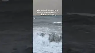 The Moment a Naval Mine detonates at the beach of Batumi, Georgia (GE) in the Caucasus Region