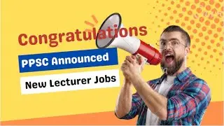 PPSC Lecturer Jobs