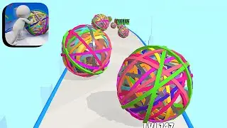 Rubberball Runner ​- All Levels Gameplay Android,ios (Levels 91-96)
