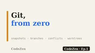 Git From Zero: snapshots, branches, conflicts & worktrees