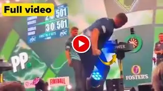 Menzies darts incident, Menzies punching table incident in PDC World Darts Championship vs Manby