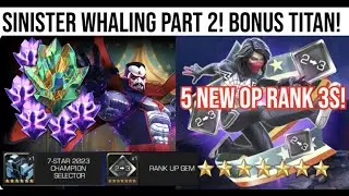 MAX WHALING PART 2! OP 7 STAR Mass Rankups! FIVE NEW Rank 3s! Titan & 7 Star Crystal Opening! MCOC