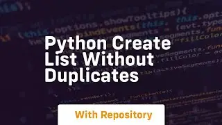 python create list without duplicates
