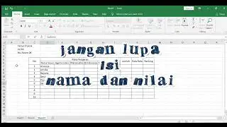 Microsoft Excel mengenai cara penjumlahan, nilai rata-rata, rank, max & min