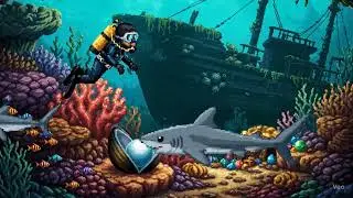 💎 Sunken Galleon Secrets 🐠 | Immersive Pixel Art Ocean ASMR 🌊