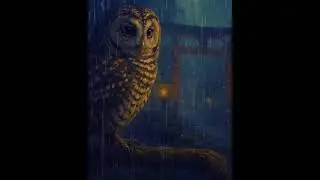 🌙  Rain & Owl Sounds at Night | Japanese Temple