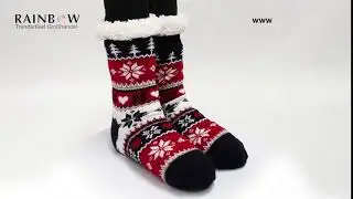 Weihnachtssocken H&uuml;ttensocken f&uuml;r Damen Herzen Gr&ouml;&szlig;e: 37-42 (5er Sortierung) &ndash; Gro&szlig;handel Rainbow