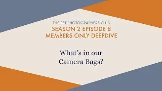 What's in our camera bags? | Season 2 Episode 8 | The Pet Photographers Club
