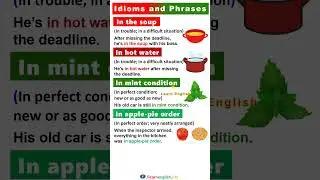 English Idioms (Pictures) | Idioms and Phrases with sentences | Idioms Meanings