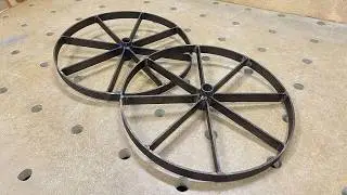 Turning Scrap Steel into Rustic Wheels for My Planter DIY