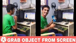Grab Objects from Laptop Screen Magic Trick | Kinemaster!!!