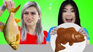 REAL FOOD VS CHOCOLATE MUKBANG FOOD CHALLENGE | ASMR EDIBLE POP IT, PUSH POP BY SWEEDEE