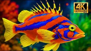 🐠 Amazing & Beautiful Colourful Fishes With 4K | River & Ocean Fish | Therapy  And Relaxing Sound