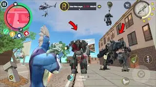 Rope Hero Vice Town (Rope Hero Fight iron robot) Rope Hero destroy zombies coffin - Gameplay HD
