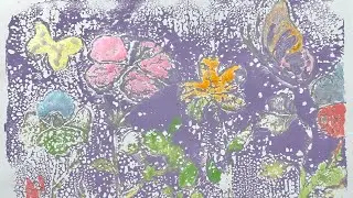 An Old Woman Making Things is live! Playing with a gel plate