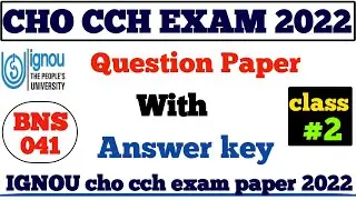 ignou cch paper 2022 | BNS 041 paper answer key | ignou cch | IGNOU bpcchn paper | Cho model paper |