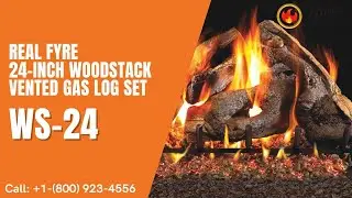 Real Fyre 24-inch Woodstack Vented Gas Log Set - WS-24