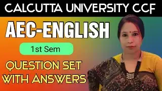AEC English  first semester | Calcutta University CCF | question set with answers