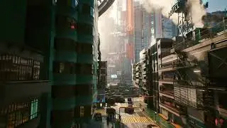 Room With  a View - Street Noise - Rain - Ambiance - Cyberpunk 2077