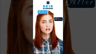Face Retouching in Seconds!  Photoshop Skin Smoothing Tutorial #shorts