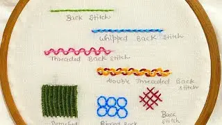7 Back Stitch Variations || Back Stitch Tutorial || Hand Embroidery For beginners ||