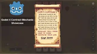 Godot 4 | Added a contract mechanic that the player signs to escape death