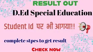 D.Ed. Special Education Result 2025 Out | Full Details & Next Steps | PRT Pathshala
