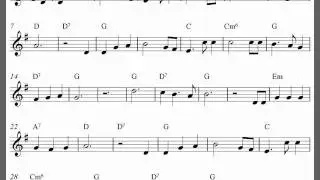 Free violin sheet music, Home On The Range