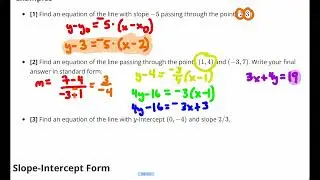 2.3 - Equations of Lines in Special Forms