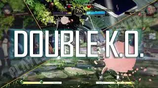 Guilty gear strive  double k.o   bridget vs unika  gameplay