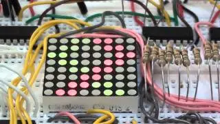 Experiments 5.3: 8x8 LED Dot Matrix Display Tutorial (Red/Green Common Anode) using the Arduino