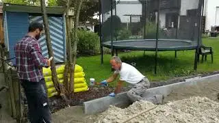 Verlegung von Randsteinen Bobbingen 2
