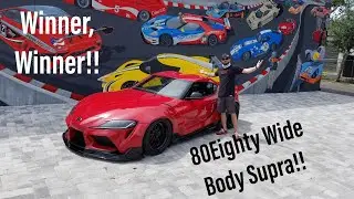 My Brother Won The 80Eighty Wide Body Supra! We Immediately Start Ripping It! Burnouts, Launches...