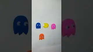 DIY Clay Pac Man | Pac Man Game #shorts #art #clay #pacman #games