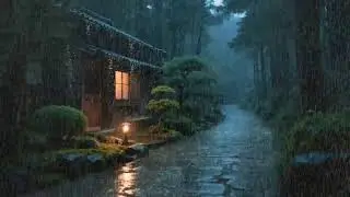 Late night anxiety &ndash; Soft rainfall ambience &ndash; Rainy porch lights &ndash; Easier sleep 🌙💤