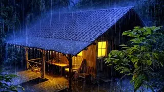 Cozy Night Rain on a Wooden House | 1 Hour Rain Sounds for Sleeping