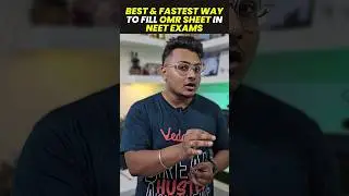 Best and Fastest Ways to Fill OMR in NEET Exam #neet